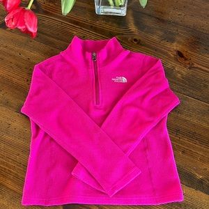 Pink North Face 1/4 zip pullover